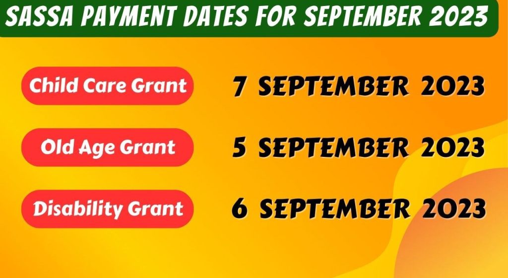 SASSA Payments for September 2023