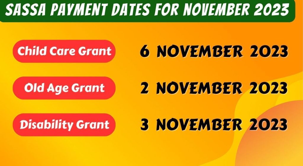 SASSA Payments for November 2023